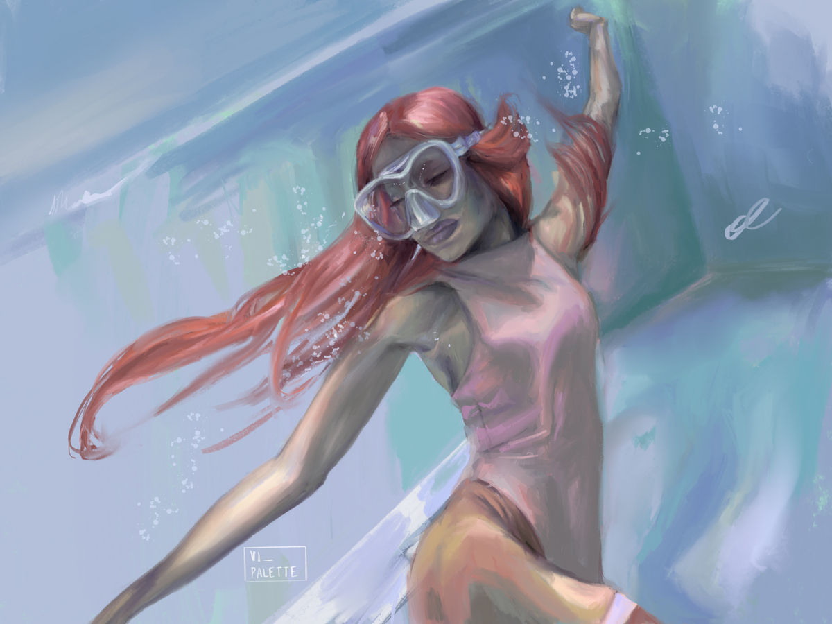 underwater girl